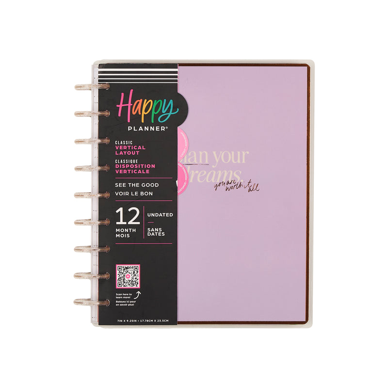 Undated See the Good Customizable Planner - Classic Vertical Layout - 12 Months