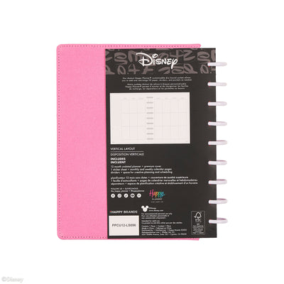Undated SPECIALTY Disney Minnie Mouse Bow Happy Customizable Planner - Classic Vertical Layout - 12 Months