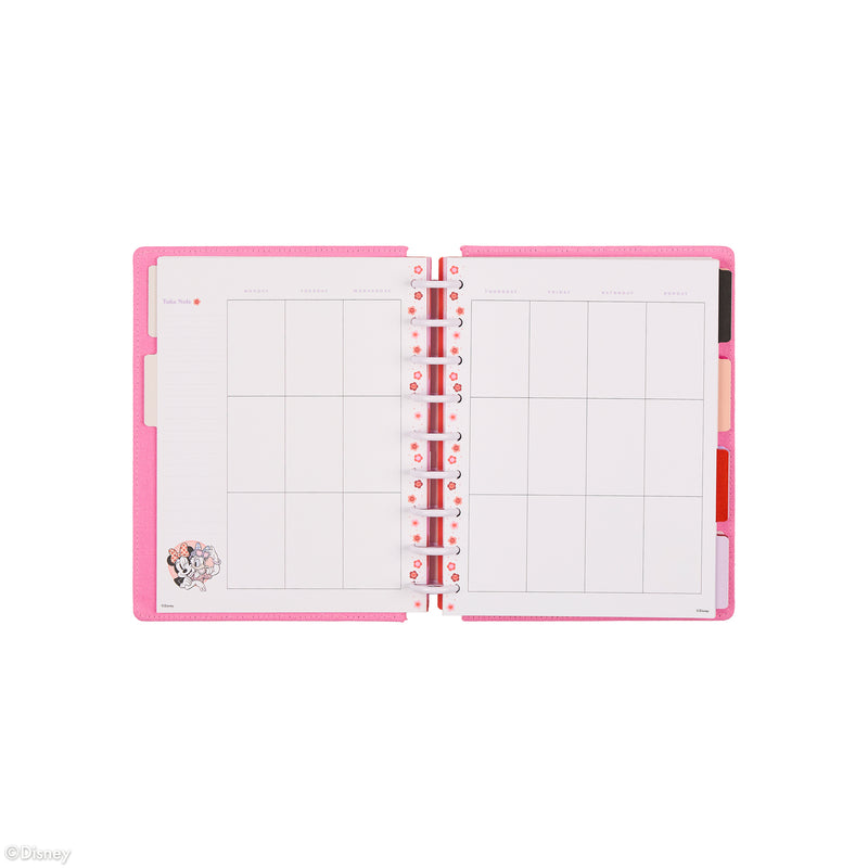 Undated SPECIALTY Disney Minnie Mouse Bow Happy Customizable Planner - Classic Vertical Layout - 12 Months