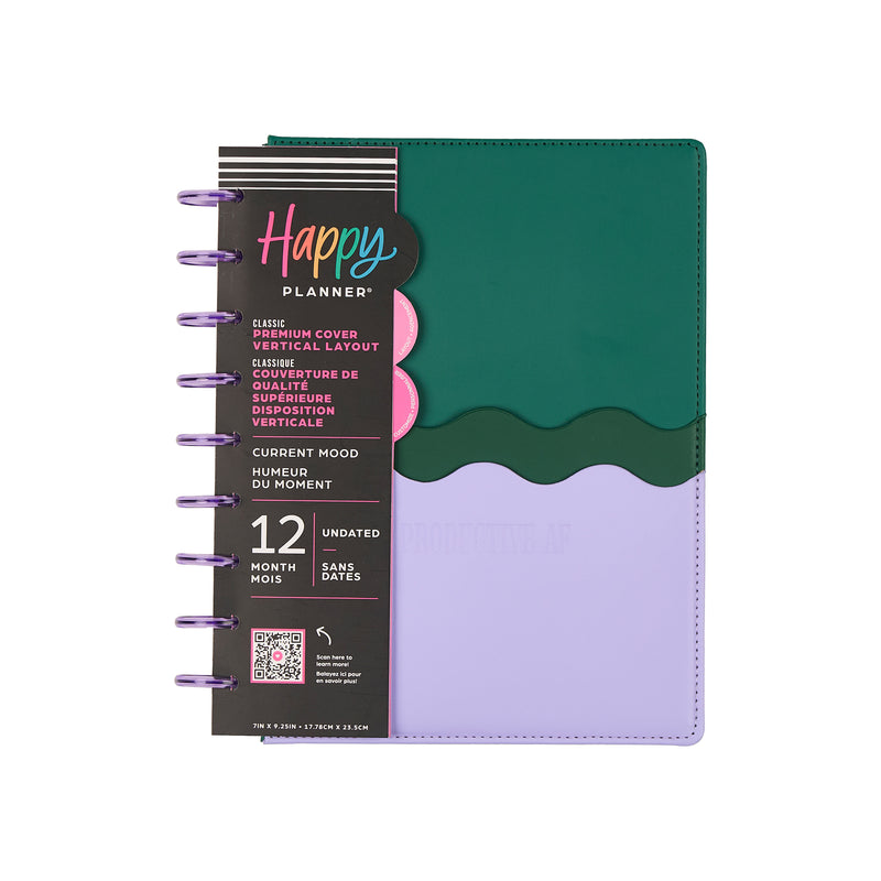 Undated SPECIALTY Current Mood Customizable Planner - Classic Vertical Layout - 12 Months