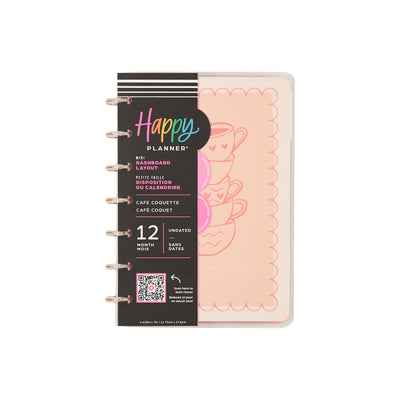 Undated Café Coquette Customizable Planner - Mini Dashboard Layout - 12 Months