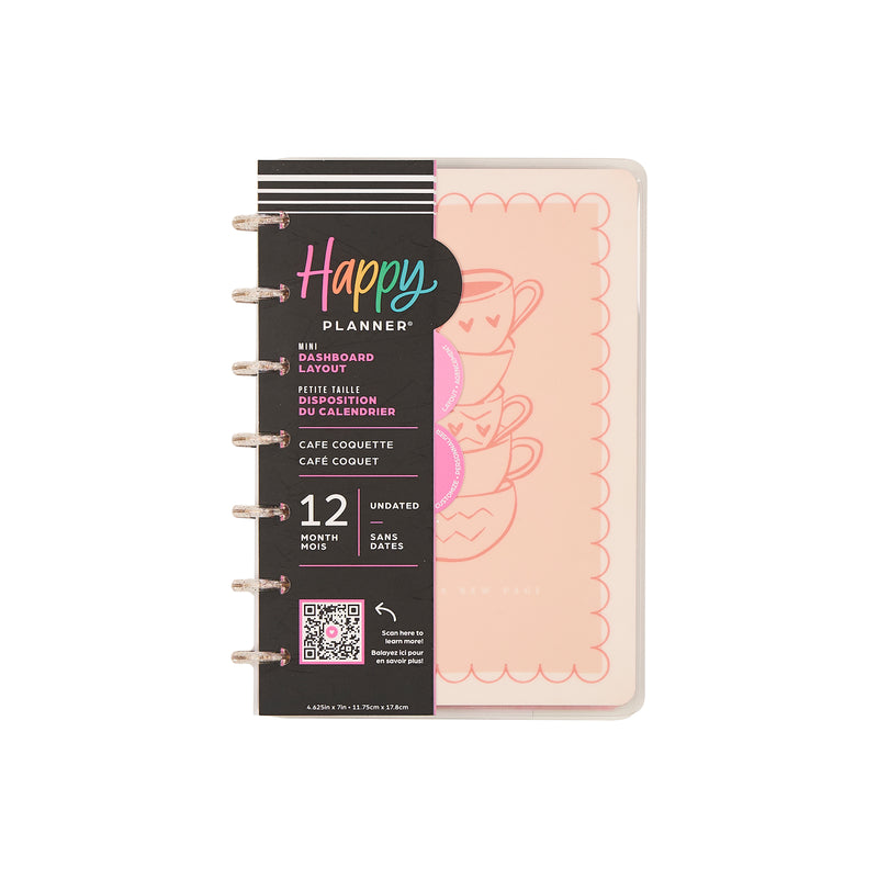 Undated Café Coquette Customizable Planner - Mini Dashboard Layout - 12 Months
