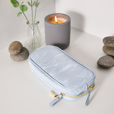 Cornflower - Textured Fabric Pen & Pencil Zip Pouch