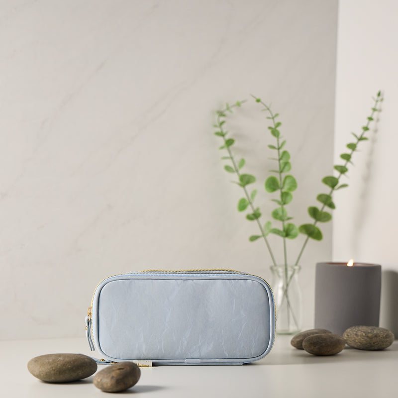 Cornflower - Textured Fabric Pen & Pencil Zip Pouch