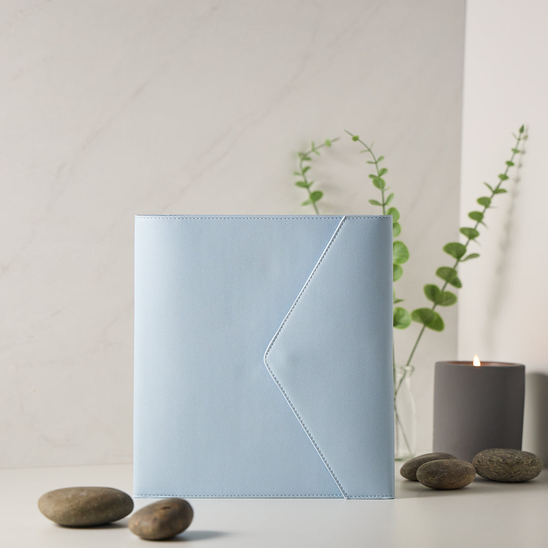 Cornflower Vegan Leather - Deluxe Classic Planner Folio – Happy