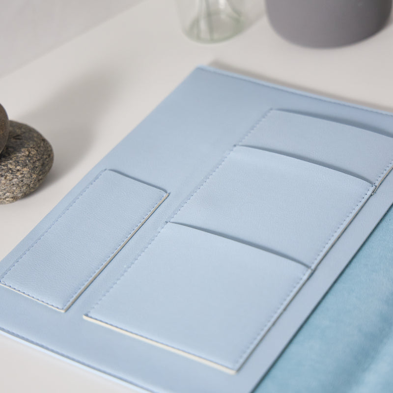 Cornflower Vegan Leather - Deluxe Classic Planner Folio