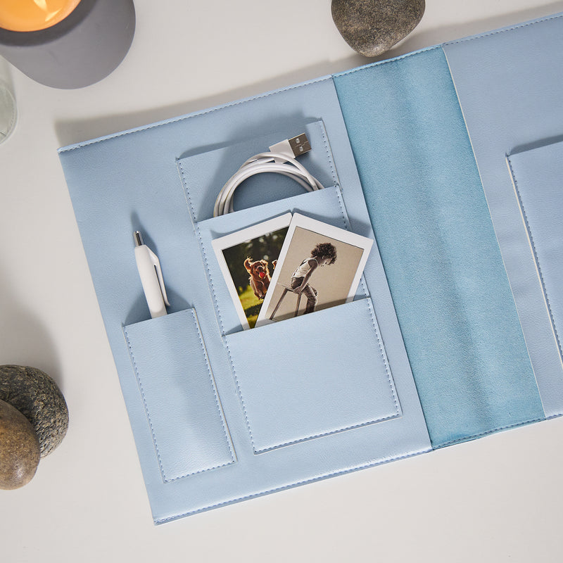 Cornflower Vegan Leather - Deluxe Classic Planner Folio