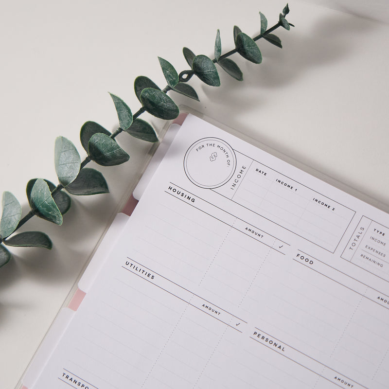 Undated Savvy Budgeter Customizable Budget Planner - Classic Budget Layout - 12 Months