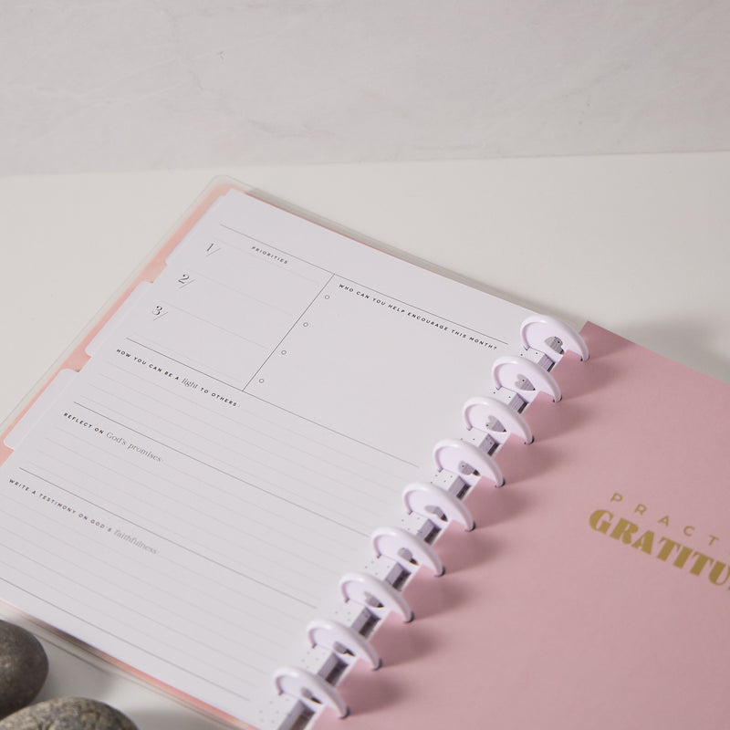 Undated Rise & Align Customizable Faith Planner - Classic Faith Layout - 12 Months