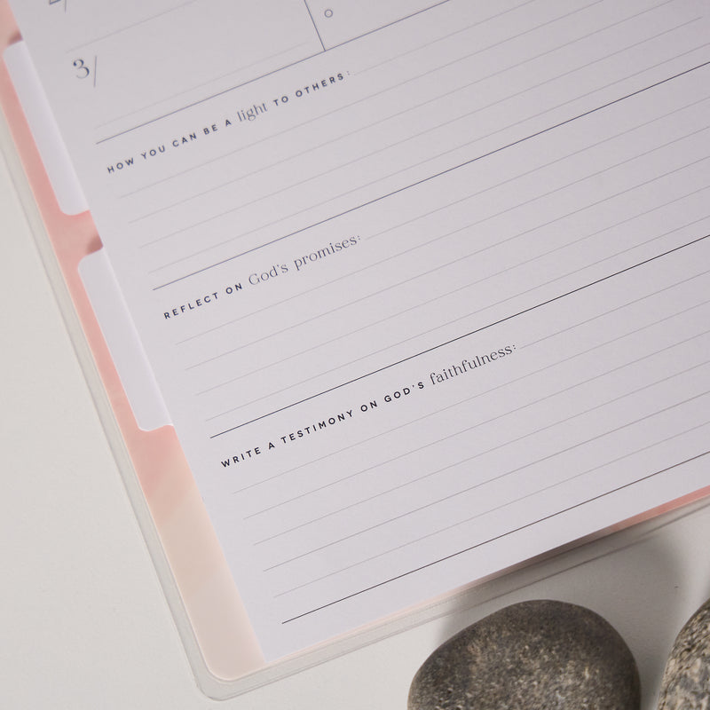 Undated Rise & Align Customizable Faith Planner - Classic Faith Layout - 12 Months