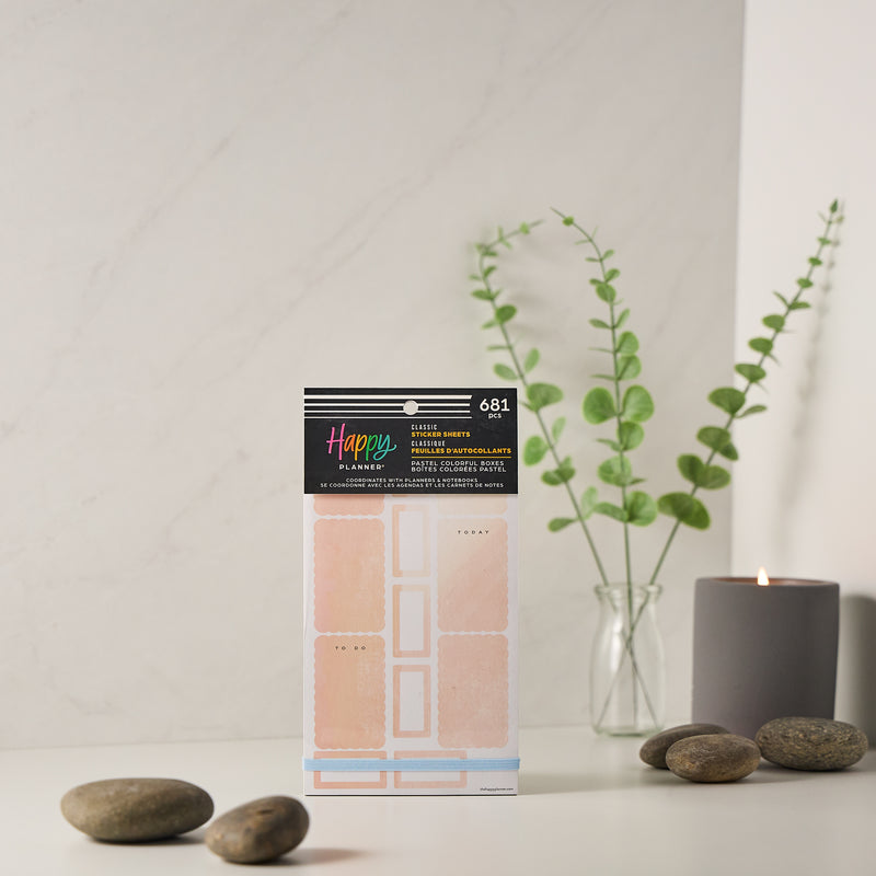 Pastel Colorful Boxes - Value Pack Stickers