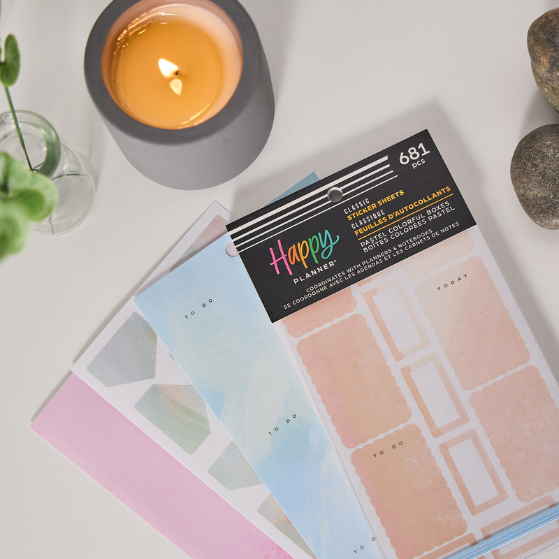 Pastel Colorful Boxes - Value Pack Stickers