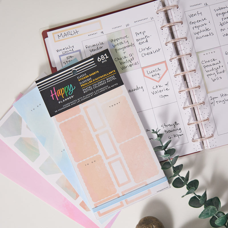 Pastel Colorful Boxes - Value Pack Stickers