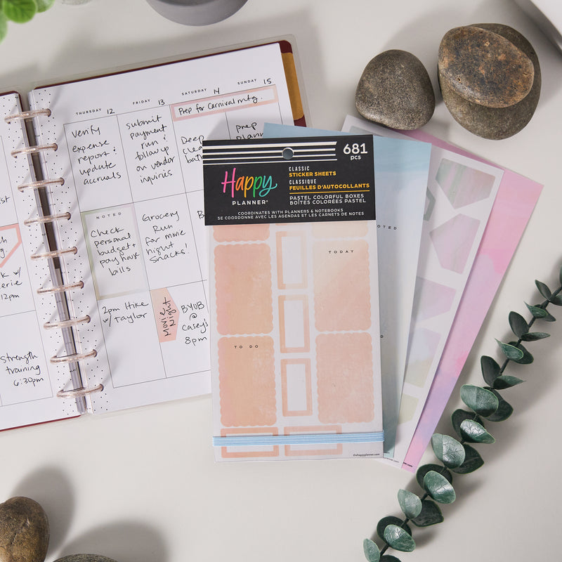 Pastel Colorful Boxes - Value Pack Stickers