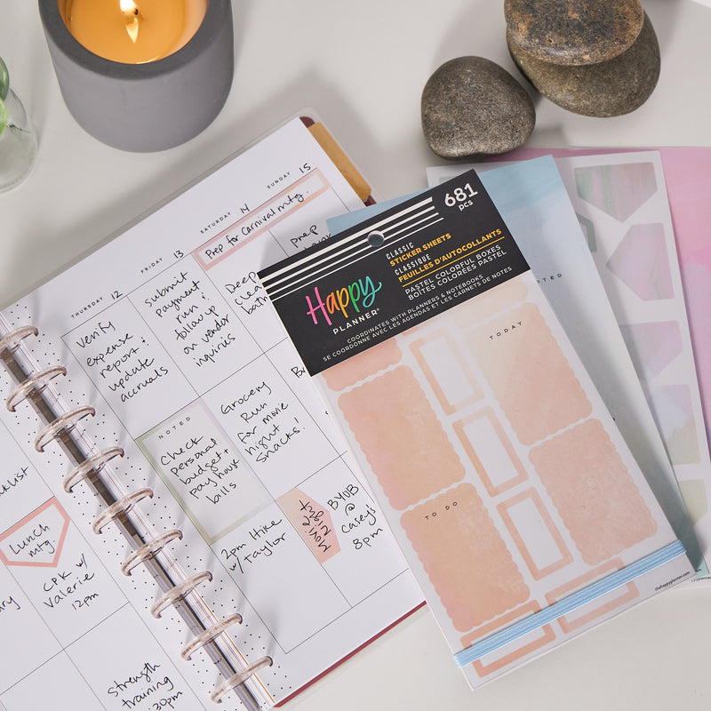 Pastel Colorful Boxes - Value Pack Stickers