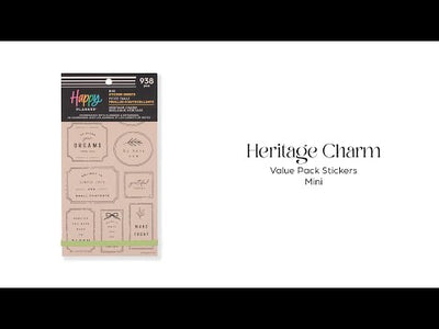 Heritage Charm - Value Pack Stickers - Mini