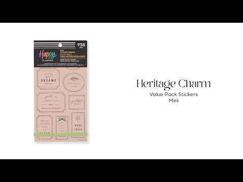 Heritage Charm - Value Pack Stickers - Mini