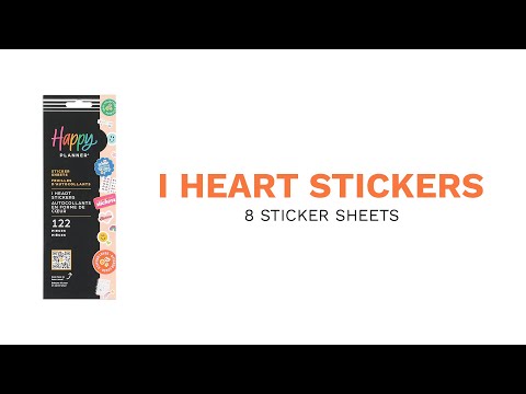 I Heart R Sticker I Heart Stickers - 8 Sticker Sheets – Happy Planner