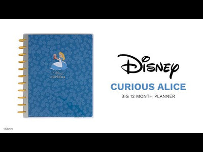 2024 Disney Alice in Wonderland Curious bbalteschule - Big Vertical Layout - 12 Months
