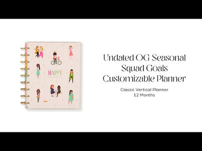 Undated OG Seasonal Squad Goals Customizable Planner - Classic Vertical Planner - 12 Months