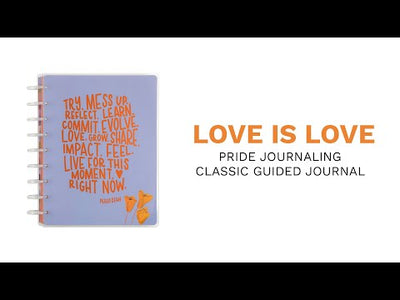 Love is Love Happy Planner x The Pigeon Letters - Classic Guided Journal - 80 Sheets