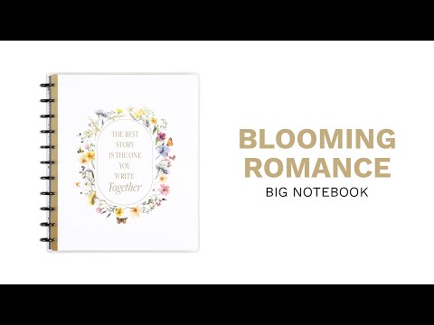 Blooming Romance Wedding - Dot Grid + Checklist Pages Notebook - 60 Sheets