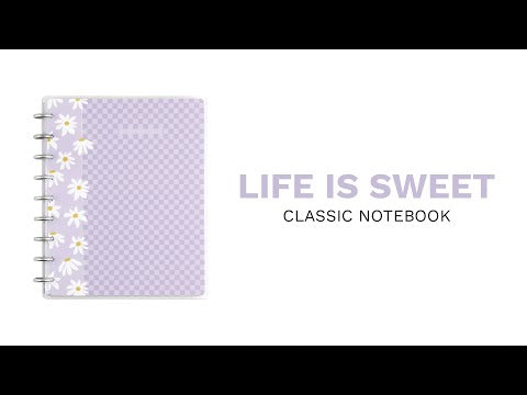 Life Is Sweet - Dotted Lined Classic Notebook - 60 Sheets