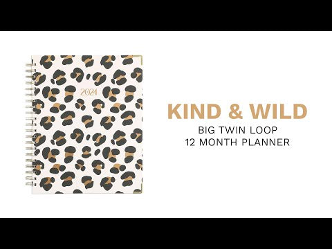 2024 Kind & Wild Twin Loop Happy Planner - Big Vertical Layout - 12 Months