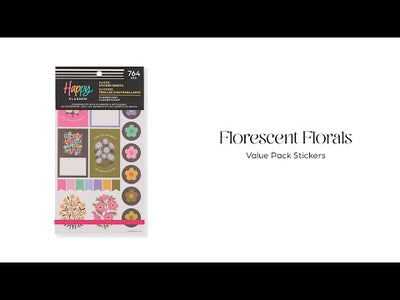 Florescent Florals - Value Pack Stickers