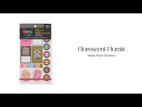 Florescent Florals - Value Pack Stickers