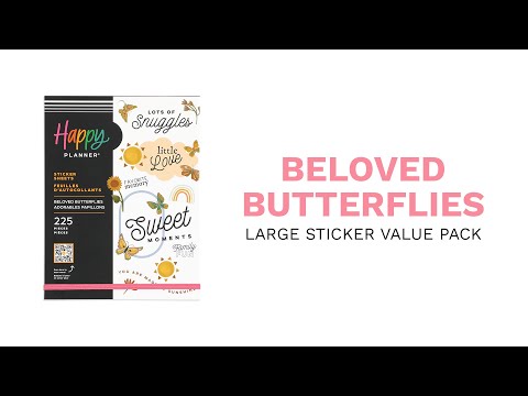 Beloved Butterflies Baby - Large Value Pack Stickers