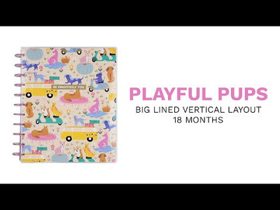 2024 Playful Pups bbalteschule - Big Lined Vertical Layout - 18 Months