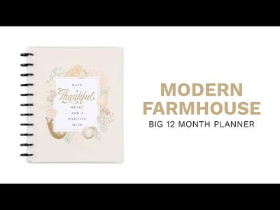 2024 Modern Farmhouse Happy Planner - Big Vertical Layout - 12 Months