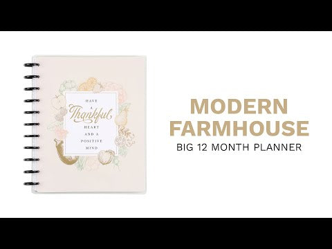 2024 Modern Farmhouse Happy Planner - Big Vertical Layout - 12 Months
