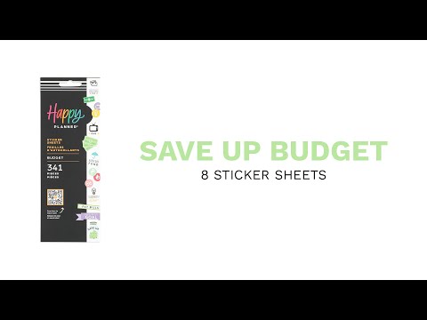 Save Up Sticker Save Up Budget - 8 Sticker Sheets – Happy Planner