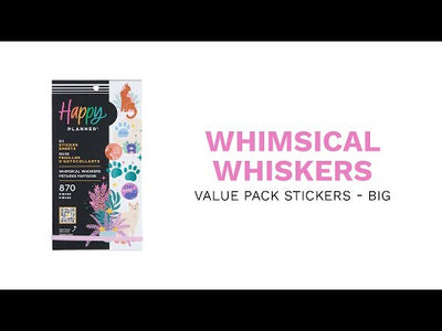 Whimsical Whiskers - Value Pack Stickers - Big