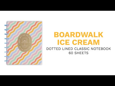 Boardwalk Ice Cream - Dotted Lined Classic Notebook - 60 Sheets