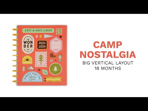 2024 Camp Nostalgia Happy Planner - Big Vertical Layout - 18 Months