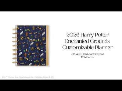 2026 Harry Potter Enchanted Grounds Customizable Planner - Classic Dashboard Layout - 12 Months