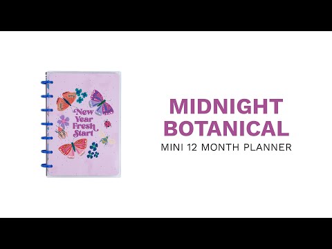 2024 Midnight Botanical Happy Planner - Mini Dashboard Layout - 12 Months