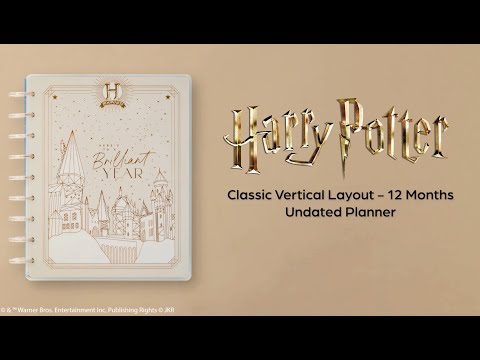 Undated Harry Potter Customizable Planner - Classic Vertical Layout - 12 Months