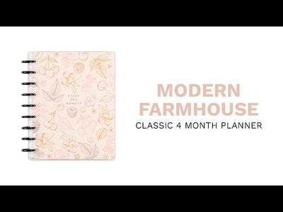 Undated Modern Farmhouse Happy Planner - Classic Daily Layout - 4 Months