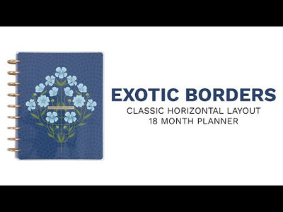 2024 Exotic Borders Happy Planner - Classic Horizontal Layout - 18 Months
