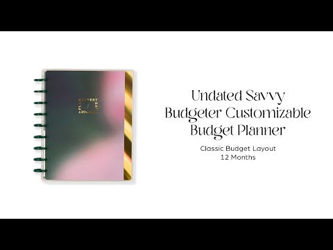 Undated Savvy Budgeter Customizable Budget Planner - Classic Budget Layout - 12 Months
