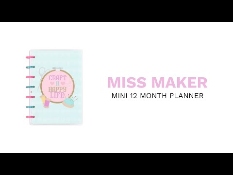 2024 Miss Maker Happy Planner - Mini Dashboard Layout - 12 Months