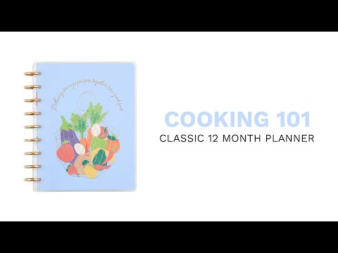 2024 Cooking 101 Happy Planner - Classic Meal Planning Layout - 12 Months