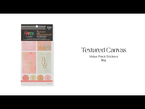 Textured Canvas - Value Pack Stickers - Big