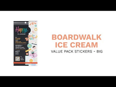 Boardwalk Ice Cream - Value Pack Stickers - Big