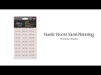 Rustic Roots Meal Planning - 10 Sticker Sheets