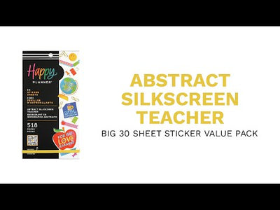 Abstract Silkscreen Teacher - Value Pack Stickers - Big
